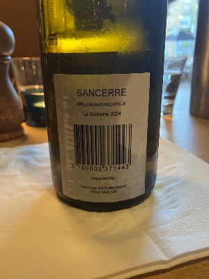 Alain Gueneau La Guiberte back label