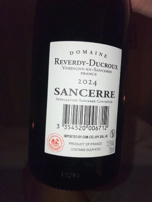 Domaine Reverdy-Ducroux Beau Roy back label