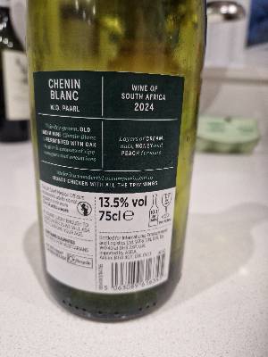 Asda Chenin Blanc back label