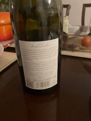 Joseph Drouhin Côte de Beaune back label