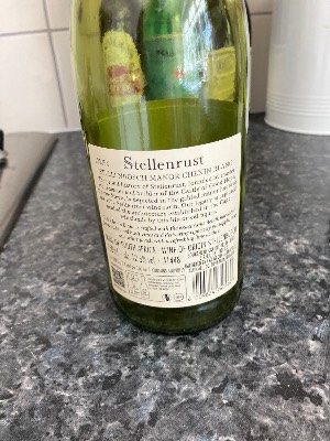 Stellenbosch Manor Chenin Blanc back label