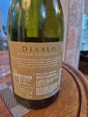Diablo Golden Chardonnay back label
