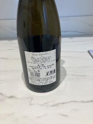 Cantina di Gambellara Pinot Grigio back label