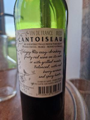 Les Producteurs Réunis Cantoiseau back label