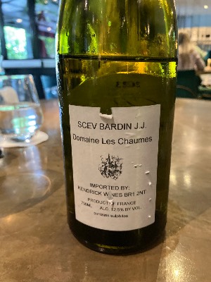 Domaine Les Chaumes Pouilly-Fumé back label