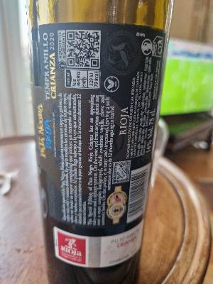 Pata Negra Crianza back label