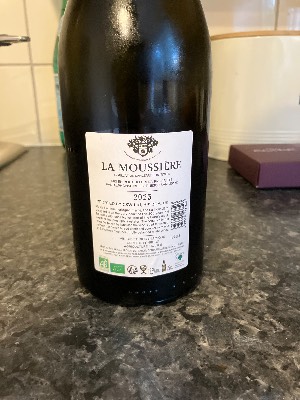 Alphonse Mellot La Moussière back label