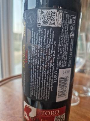 Pata Negra Toro back label