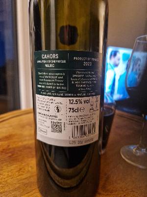  Cahors back label