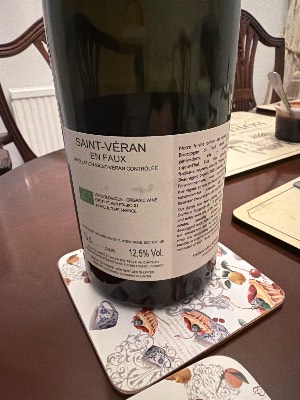 Joseph Burrier Saint-Véran En Faux back label