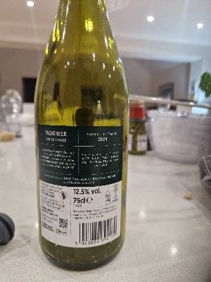 Exceptional Viognier back label